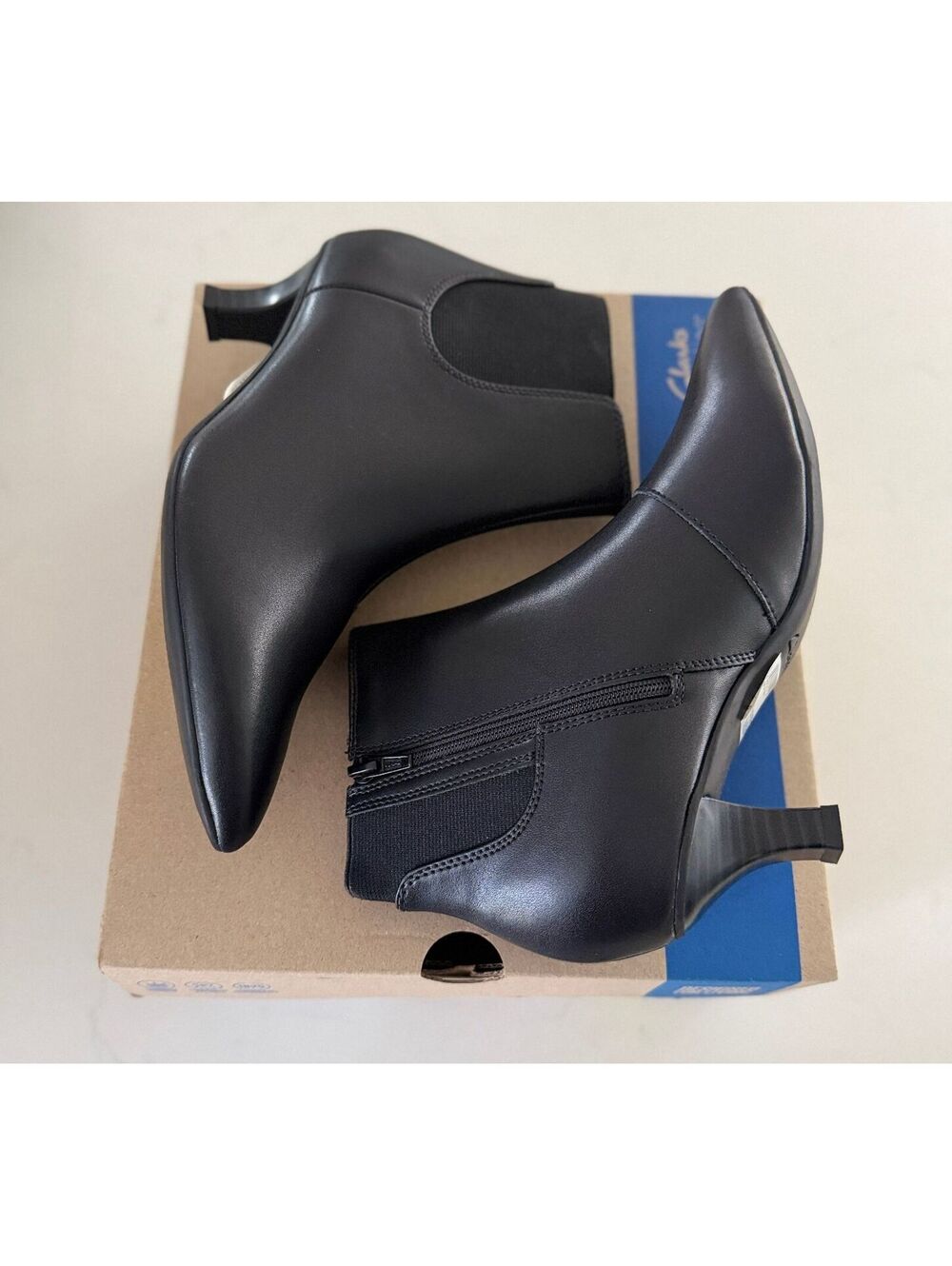 Clarks Collection Black Kepley Erin Booties Women Size 7.5